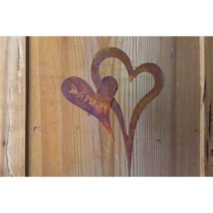 Vintage decoratieve bloemplug hart "Bedankt" | Tuindecoratie | 20 cm x 16 cm