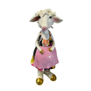 Polyresin schapen moeder met pak