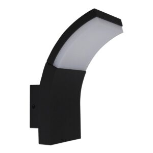 LED -buitenmuurlamp "Orbis", gemaakt van metaal en plastic in antraciet, met geïntegreerde LED